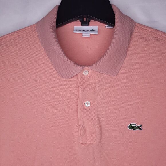 Lacoste Polo Shirt Mens 6 XL Light Red Gator Classic Fit - Picture 1 of 12
